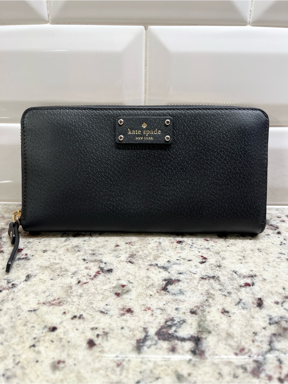 Kate Spade Black Neda Grove Street Long Wallet NWT
